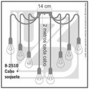 Ver imagem 7 de Lustre Aranha com 8 Pendentes - 8-2510