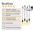 Ver imagem 3 de Lustre Aranha com 8 Pendentes - 8-2510