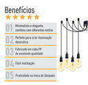 Ver imagem 3 de Lustre Aranha com 9 Pendentes - 9-2510