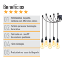 Ver imagem 3 de Lustre Aranha com 10 Pendentes - 10-2510