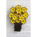 Ver imagem 1 de Quadro Vasinho Flores de Madeira Amarelo