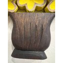 Ver imagem 3 de Quadro Vasinho Flores de Madeira Amarelo
