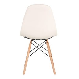 Cadeira Estofada Eames Botonê - Eiffel - Creme - Madeira Clara - 3