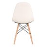 Cadeira Estofada Eames Botonê - Eiffel - Creme - Madeira Clara - 3
