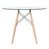 Conjunto de Mesa de Vidro Eames 100cm + 4 Cadeiras Estofadas Eames Eiffel Botonê - Cinza Escuro - 3