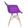 Cadeira Charles Eames Eiffel com Braços - Daw - Roxo - Madeira Clara - 2