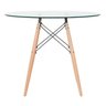 Conjunto de Mesa de Vidro Eames 90cm + 4 Cadeiras Estofadas Eames Eiffel Botonê - Branco - 3