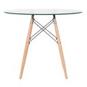 Ver imagem 3 de Conjunto de Mesa de Vidro Eames 90cm + 4 Cadeiras Estofadas Eames Eiffel Botonê - Branco