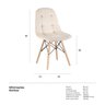 Cadeira Estofada Eames Botonê Veludo - Eiffel - Nude - Madeira Clara - 5