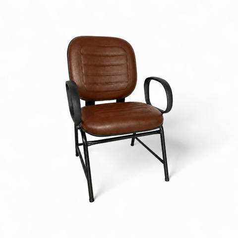 Cadeira Plus Size Fixa Reforçada 200kg Corino para Escritório Poltrona Ergonômica Recepção