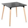 Conjunto de Mesa de Jantar Quadrada Eames Preto com 2 Cadeiras Estofadas Leda Preto - 5