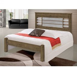 Cama Casal com Cabeceira com Detalhes Raissa J&A Móveis - 1