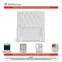 Ver imagem 3 de Cabeceira e Calçadeira Báu Solteiro Atena 90cm Capitonê Sintético Branco - Desk Design