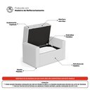 Ver imagem 6 de Cabeceira e Calçadeira Báu Solteiro Atena 90cm Capitonê Sintético Branco - Desk Design