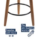 Ver mais imagens de Kit 02 Banquetas Alta para Cozinha Área Gourmet Nápoles Couríssimo Preto - Abmaza