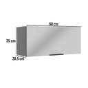 Ver imagem 4 de Armário Aéreo Cozinha 80 Cm Lumina 1 Porta Cinza - Telasul