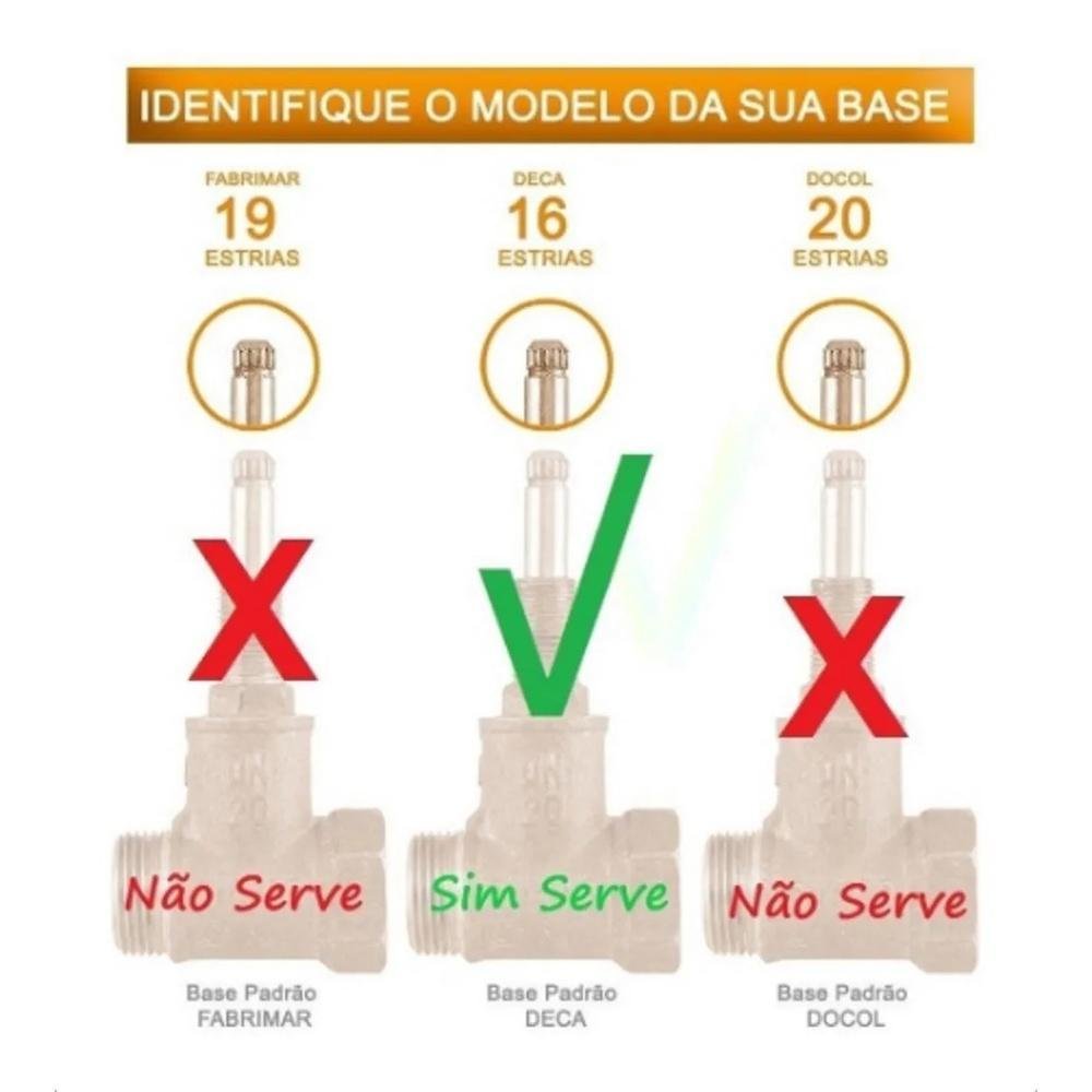 Kit 9 Acabamento Registro Banheiro C40 Abs Preto Padrao Deca - 6