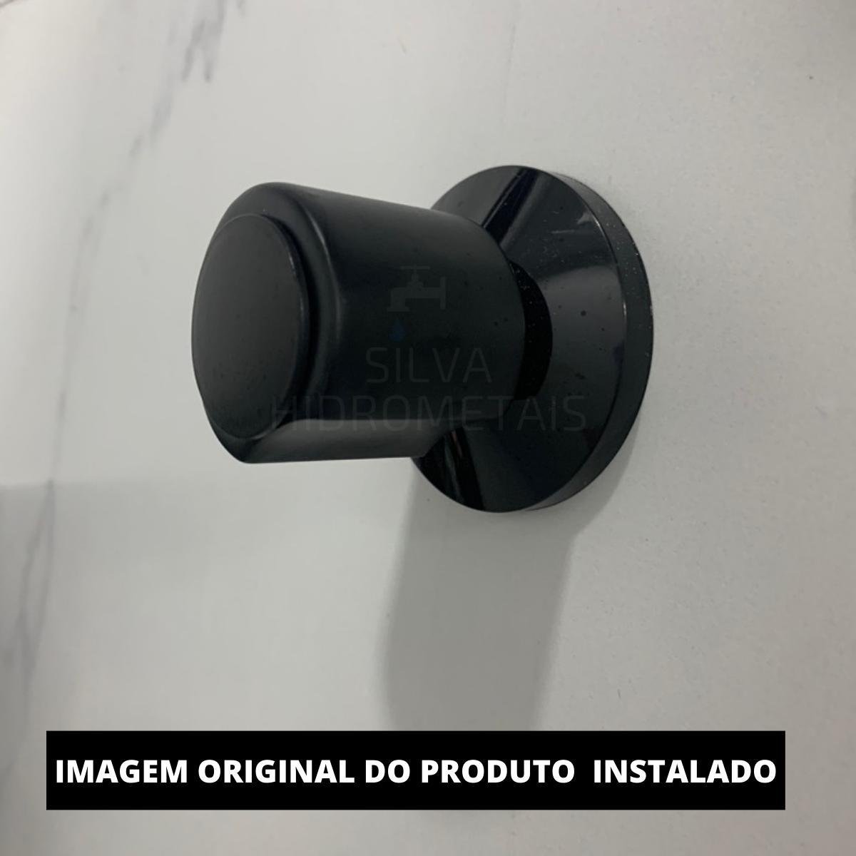 Kit 9 Acabamento Registro Banheiro C40 Abs Preto Padrao Deca - 4