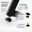 Ver imagem 5 de Mesa Santorine Quadrada Estilo Industrial Sala de Jantar e Reunião MDF e Aço Preto/Preto Lh Móveis