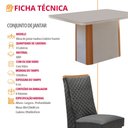 Ver imagem 7 de Mesa de Jantar Isadora 120cm Tampo MDF Vidro Canto Copo com 4 Cadeiras Yasmin