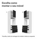Ver imagem 4 de Torre Quente 60 Cm 1 Porta 3 Gavetas Branco/preto Lux Madesa