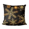 Kit 4 Capas para Almofadas Mdecore Natal Estrelas Preto - - 2