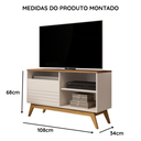 Ver imagem 4 de Rack para Televisão até 40 Polegadas Fênix Wood - Off/Freijó