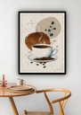 Ver imagem 2 de Quadro Decorativo Xícara de Café com Grãos - 70x50cm:moldura Preta