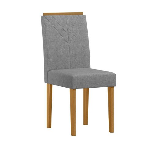 Cadeira Sala Jantar Amanda Kit 2 Ype/bouclé Cinza