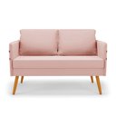 Ver mais imagens de Kit 01 Namoradeira 02 Lugares e 02 Poltronas Castanho Rose