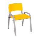 Ver imagem 3 de Kit 9 Cadeira Iso Infantil Creche, Escola Base Cinza Amarelo