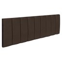Ver imagem 3 de Kit Cabeceira Painel e Calçadeira Baú Casal Queen 1,60m Londres Veludo Marrom Dal Poz Estofados