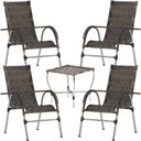 Ver imagem 1 de Jogo 4 Cadeiras e Mesa Vênus Area Externa - Trama Cappuccino