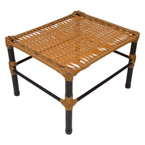 Mesa de Centro para Área Externa Retangular Bela em Fibra Sintética 60cm Acesse Móveis