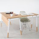 Ver imagem 1 de Mesa Escrivaninha Estação de Trabalho em L 136cm Hanover/branco Home Office Flexus Artesano