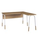 Ver imagem 6 de Mesa Escrivaninha Estação de Trabalho em L 136cm Hanover/branco Home Office Flexus Artesano