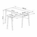 Ver imagem 2 de Mesa Escrivaninha Estação de Trabalho em L 136cm Hanover/branco Home Office Flexus Artesano