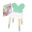 Ver imagem 5 de Mesa e Cadeira Infantil Borboletinha Kit Livro Educativo em Madeira - Verde Claro