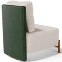 Ver imagem 5 de Poltrona Decorativa Living Pés Madeira Hungria L02 Couríssimo Verde Linho Cru - Lyam