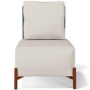 Ver imagem 6 de Poltrona Decorativa Living Pés Madeira Hungria L02 Couríssimo Verde Linho Cru - Lyam