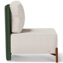 Ver imagem 3 de Poltrona Decorativa Living Pés Madeira Hungria L02 Couríssimo Verde Linho Cru - Lyam
