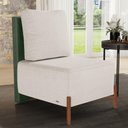 Ver imagem 7 de Poltrona Decorativa Living Pés Madeira Hungria L02 Couríssimo Verde Linho Cru - Lyam