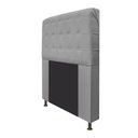 Ver imagem 2 de Cabeceira Estofada Dama 140cm Casal Suede Cinza