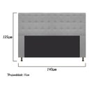 Ver imagem 3 de Cabeceira Estofada Dama 140cm Casal Suede Cinza