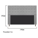 Ver imagem 4 de Cabeceira Estofada Dama 140cm Casal Suede Cinza