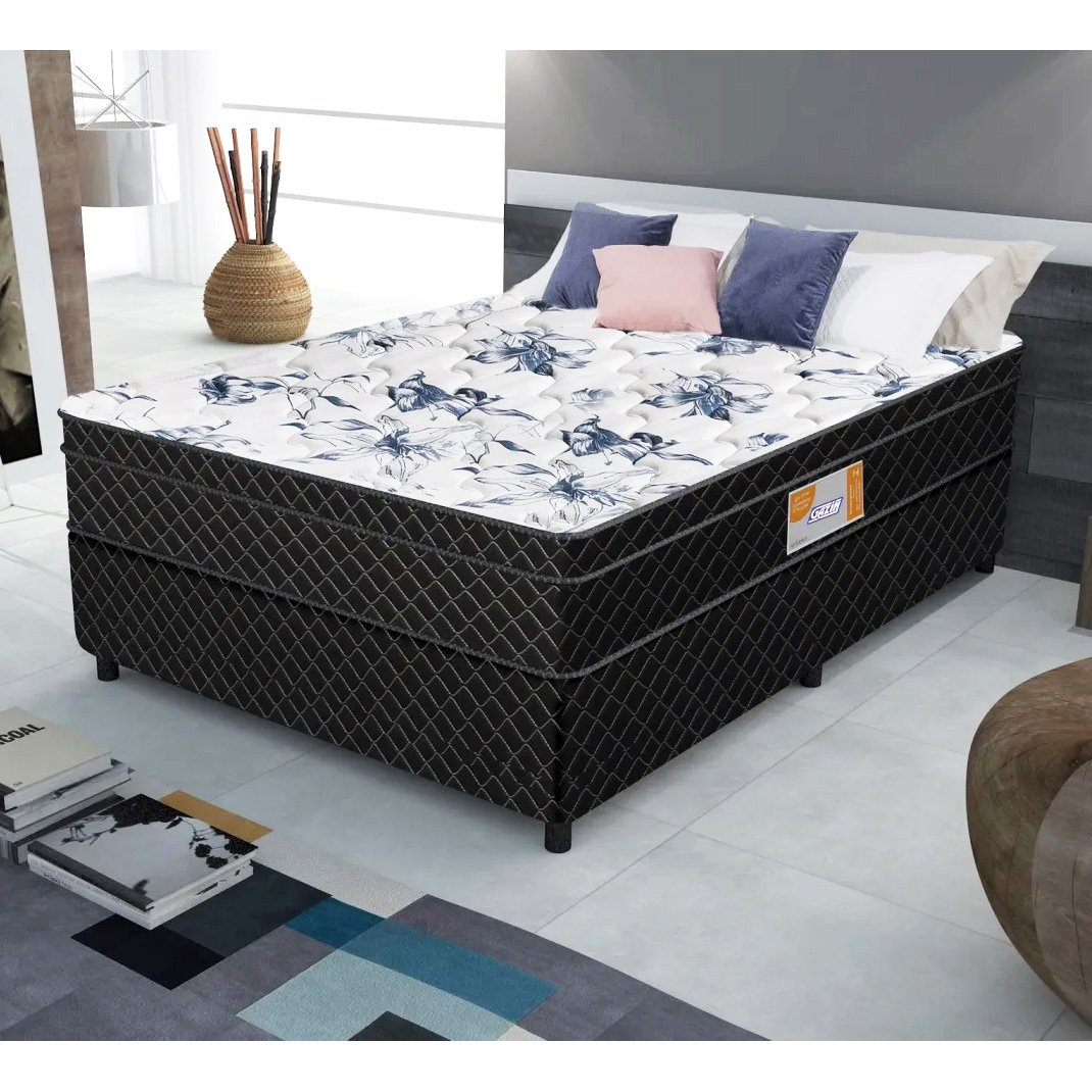 Combo Colchão Gazin Supreme Composto Casal + Base Box Casal 138x188x40 - Oferta