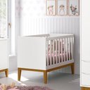 Ver imagem 3 de Berço Americano New Classic Branco com Pés Madeira – Reller