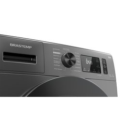 Lava e Seca Brastemp 10kg/6kg titanium com Smart Sensor, Lavar com Vapor e Função Secagem - BNO10AS - 10