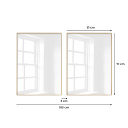 Quadros Decorativos para Sala Árvore Plantas Natureza Paisagem com Vidro Sala de Jantar Escritório - 5