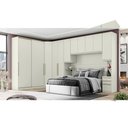 Ver imagem 1 de Quarto Modulado Casal de Canto com Cabeceira Queen 6 Peças 11 Portas Seletto Henn - Areia Hp